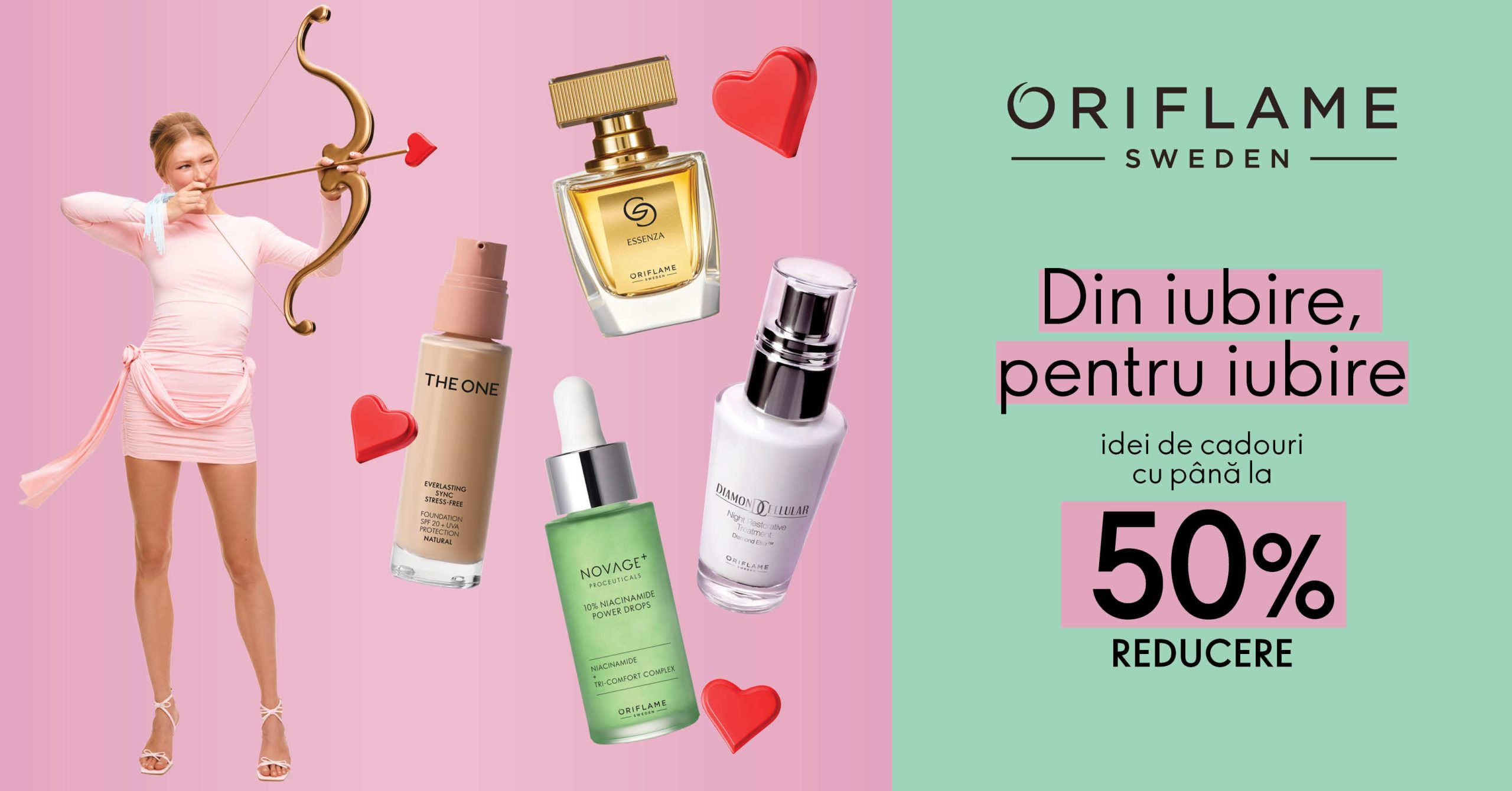 cadouri cosmetice, parfumuri cadou Oriflame, Valentine’s Day reduceri, beauty gift ideas, seturi cosmetice pentru femei, oferte Oriflame România